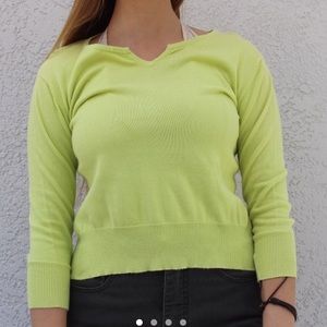 Phillipchi Lime Green Long-sleeve Light Sweater